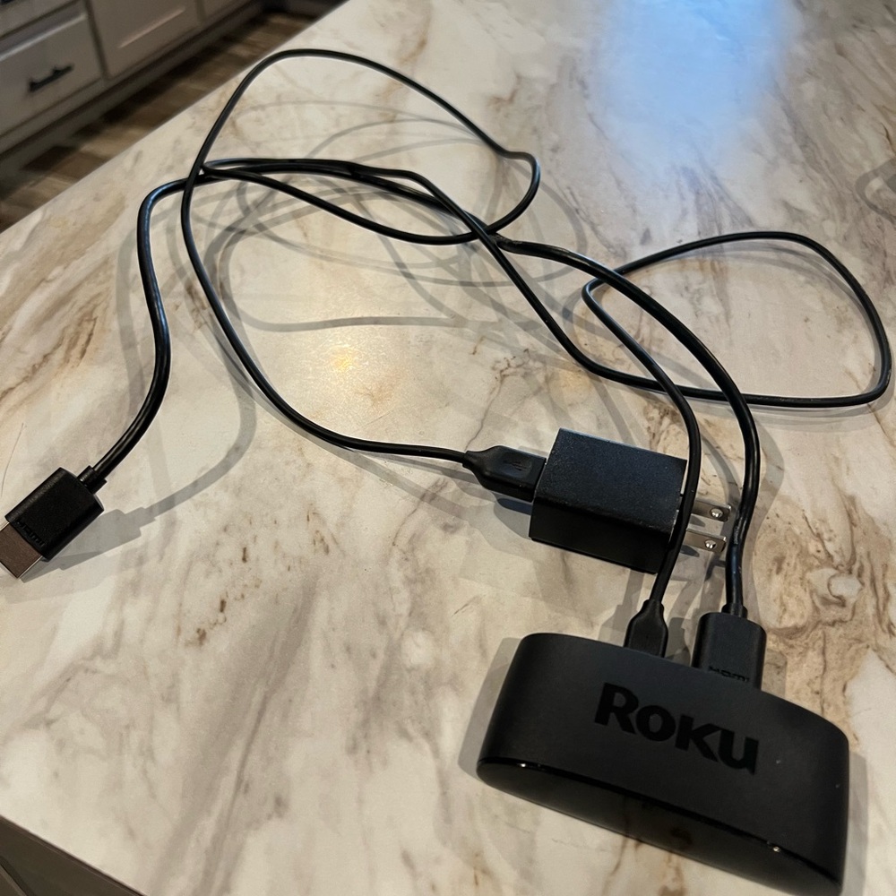 Roku Black Streaming Device with Adapter